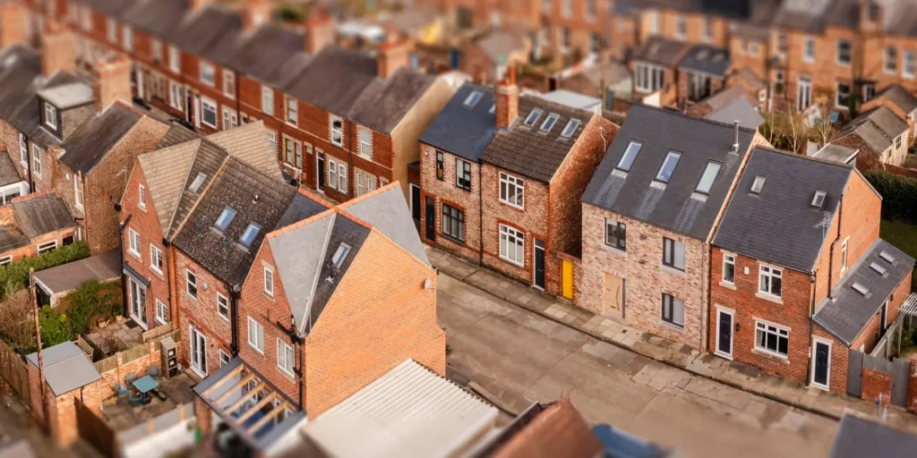What is a section 157 housing act restriction? Photo of typical red brick council estate