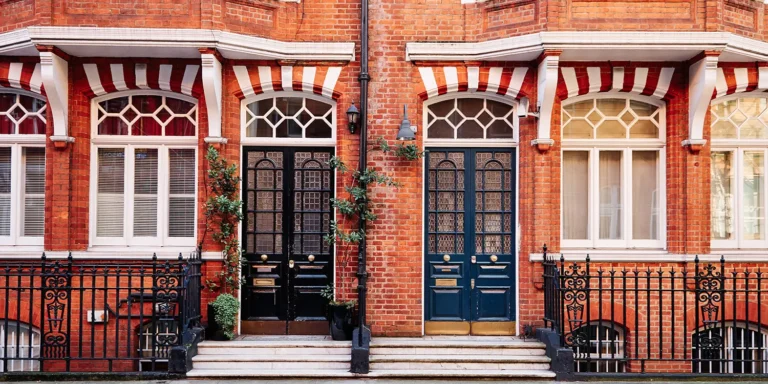 Listed building in conservation area with traditional brick façade and period features